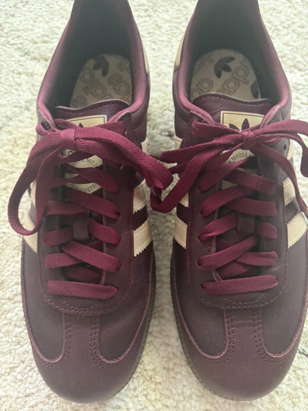 Adidas Samba OG Shoes - Maroon - size 8.5